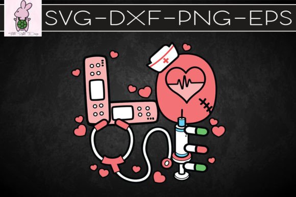 A Valentine Nurse Graphic for Crafts & Casual Branding