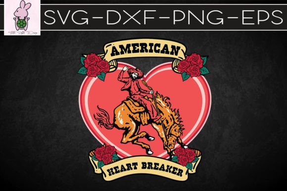 American Heart Breaker Graphics for Handmade Crafts