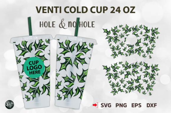 Christmas Venti Cold Cup 24oz Wrap SVG