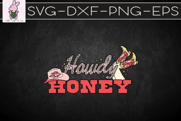 Howdy Honey Cow Girl Western Valentine Craft Graphics