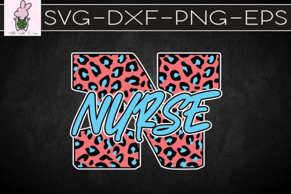 N Nurse Valentine Leopard Graphics for Crafts
