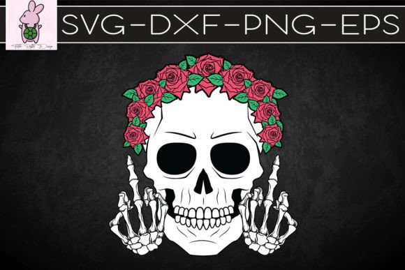 Skeleton Skull Roses Valentine Graphics for Craft Projects